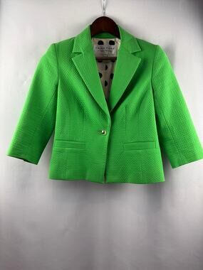 Women’s Trina Turk Size 4 Bright Green Blazer